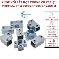 Khớp Nối Nhanh Sắt Hộp Vuông Mạ Kẽm Lota 25x25mm,30x30mm