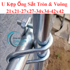 U Kẹp Ống Sắt Tròn & Vuông Đa Năng Khớp Nối Nhanh Lota Nhiều Kích Thước